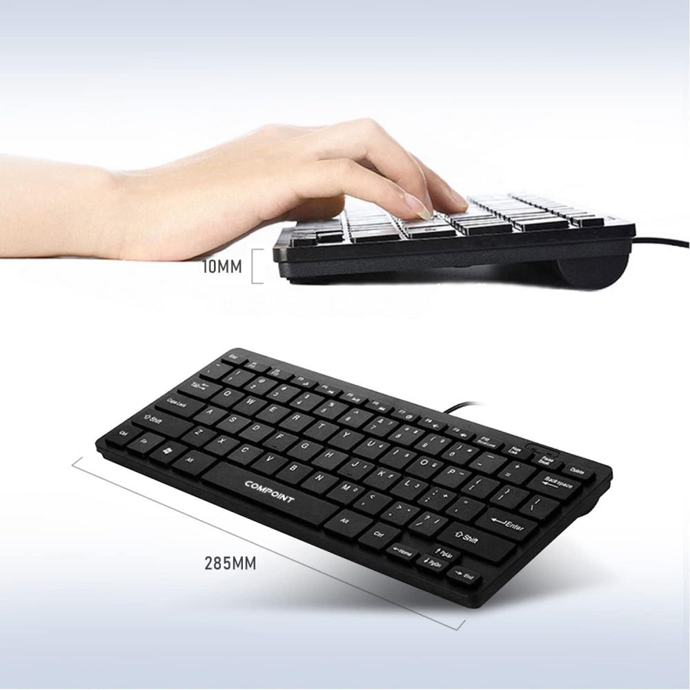 Compoint CP-K7070 Compact USB Multimedia Travel Keyboard