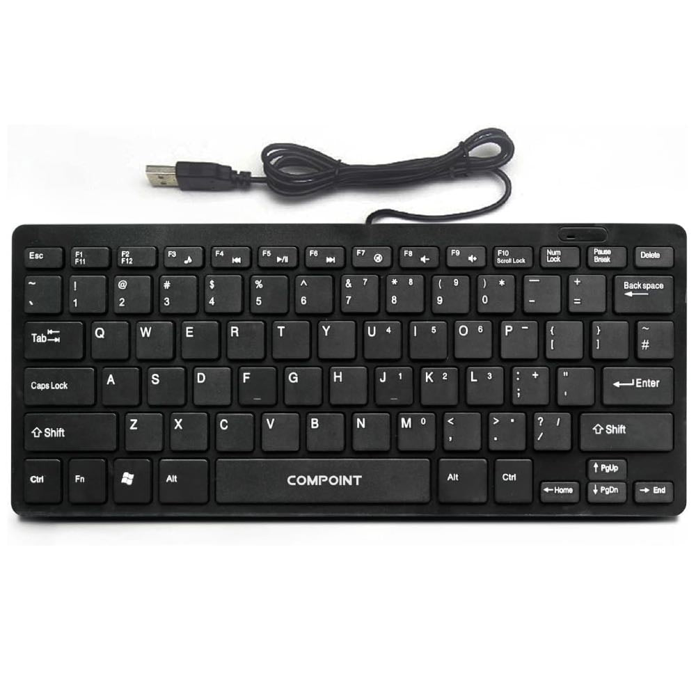 Compoint CP-K7070 Compact USB Multimedia Travel Keyboard