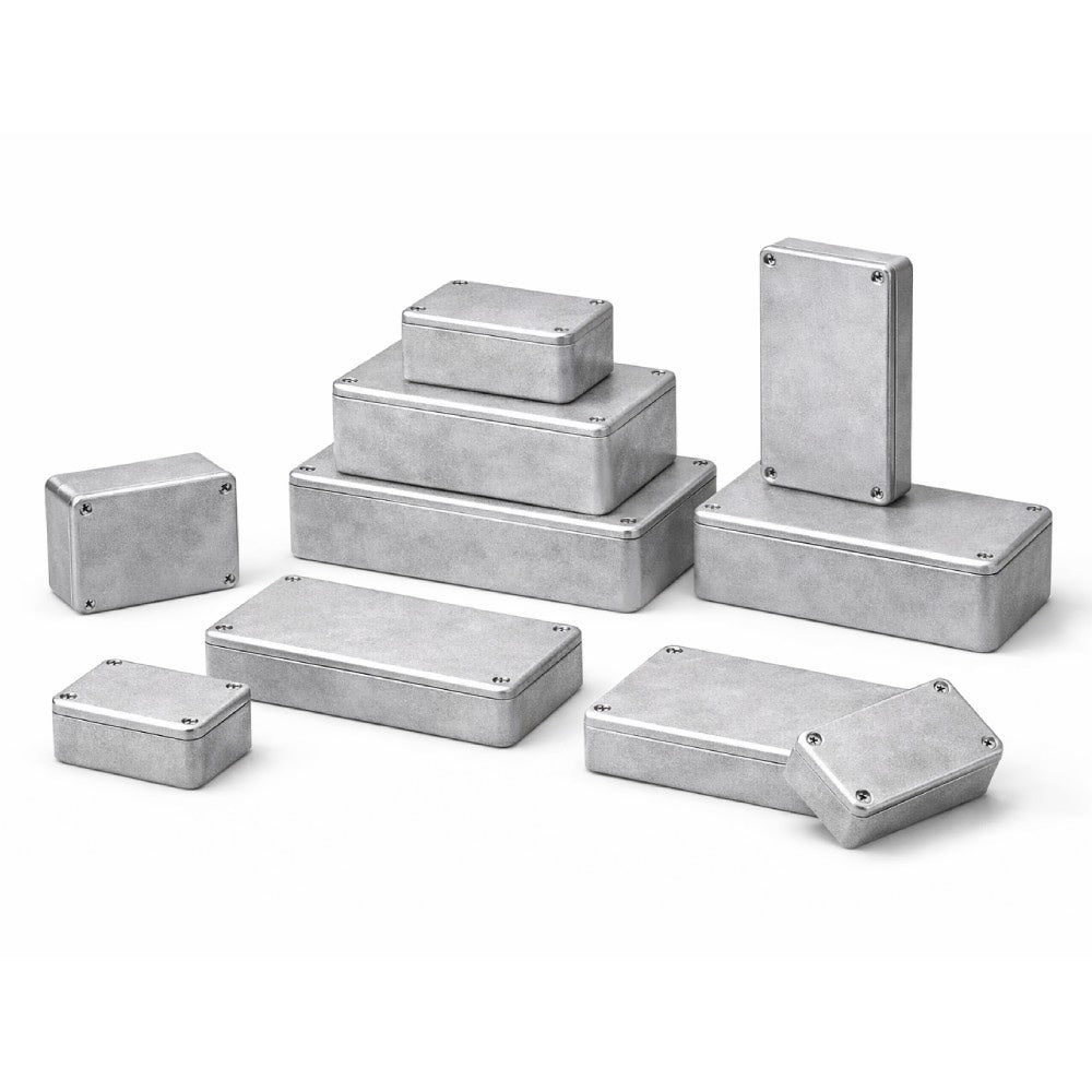 Die-Cast Aluminium Electronics Project Enclosure Box Case – Silver – Multiple Sizes