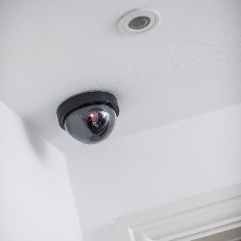 Dummy Dome CCTV Camera with Flashing Red LED