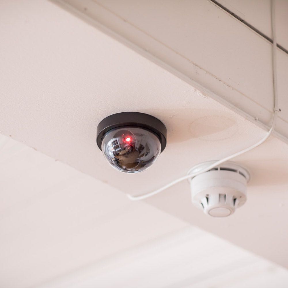 Dummy Dome CCTV Camera with Flashing Red LED