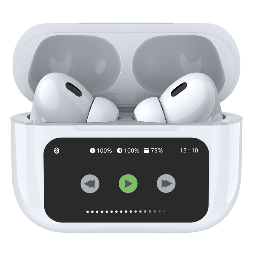 Ear Shots Pro LED True Wireless Earphones with Touch Screen Case & ANC