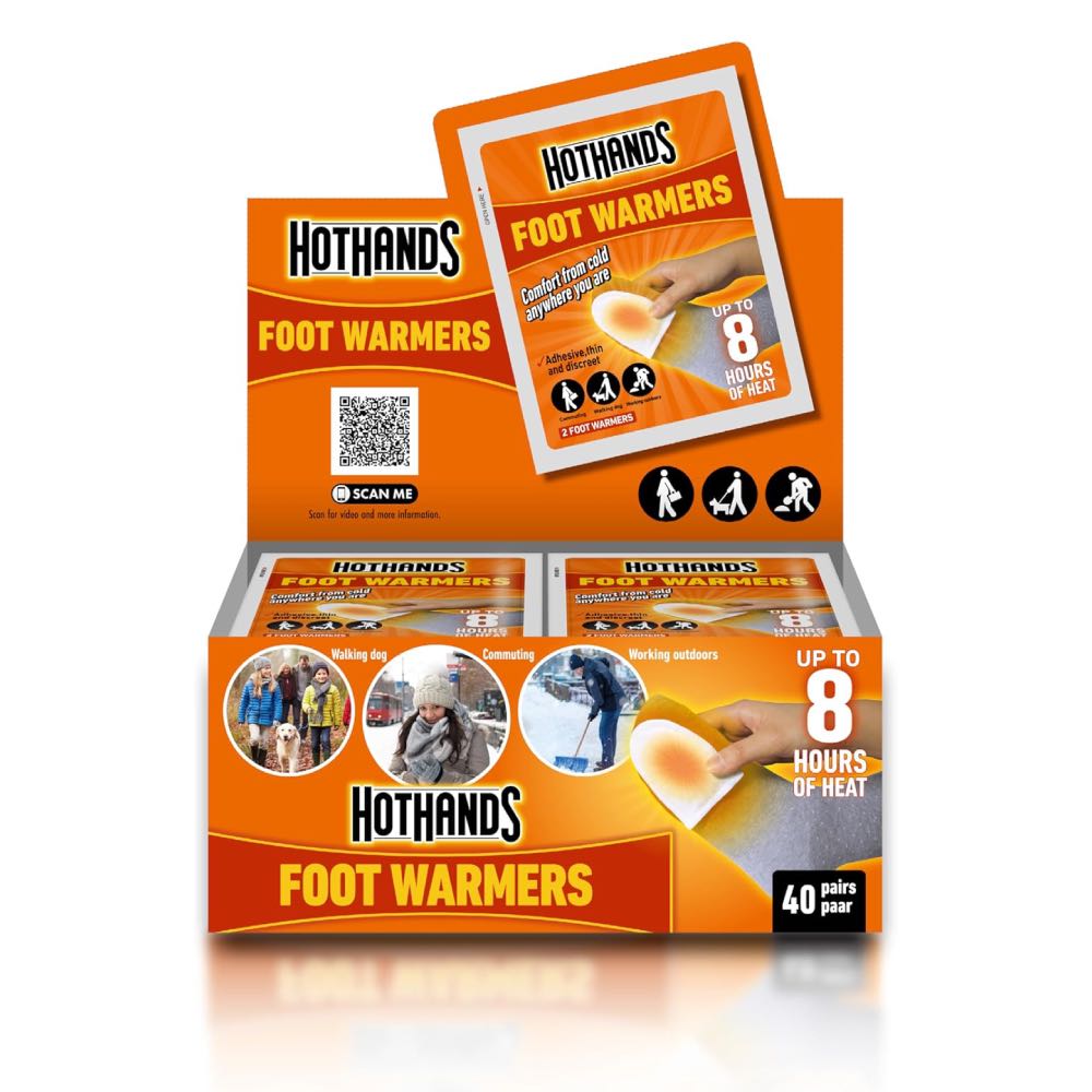 HOTHANDS Foot Warmers with 8 Hours of Instant Heat - 40 Pairs