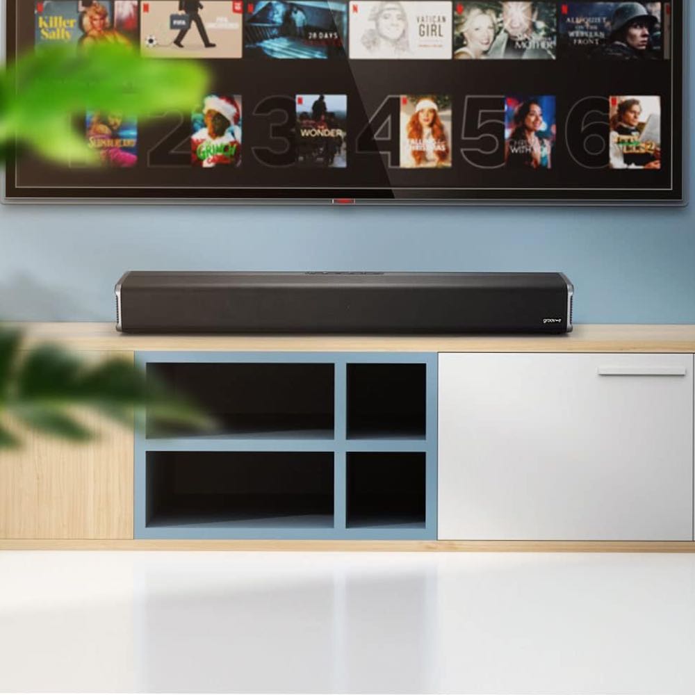 Groov-e Soundbar110 Bluetooth TV Soundbar with USB Playback & Remote – 60W RMS