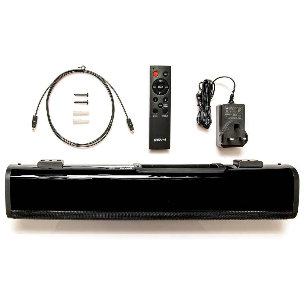 Groov-e Soundbar50 Bluetooth TV Soundbar with USB Playback & Remote – 20W RMS