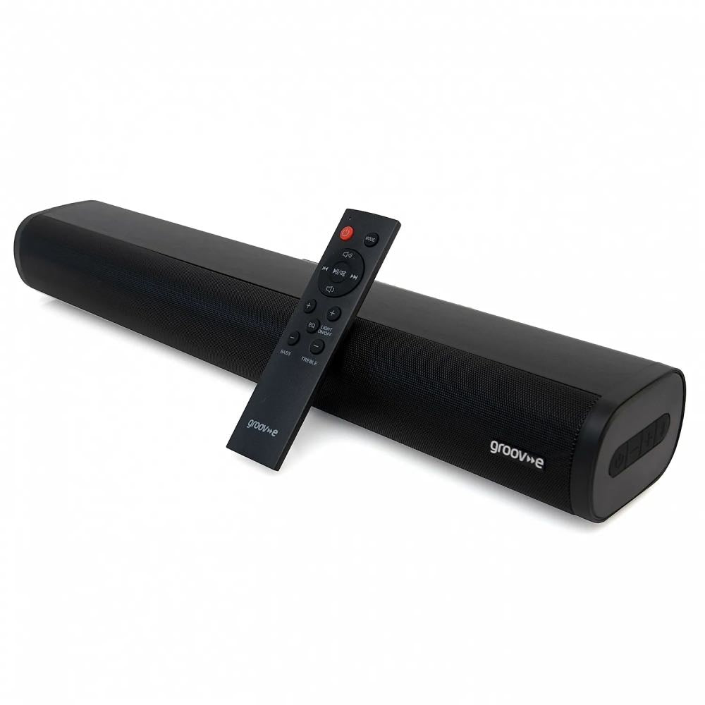 Groov-e Soundbar50 Bluetooth TV Soundbar with USB Playback & Remote – 20W RMS