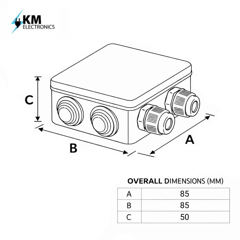 IP55 Waterproof Outdoor Electrical Junction Box Cable Connection Enclosure