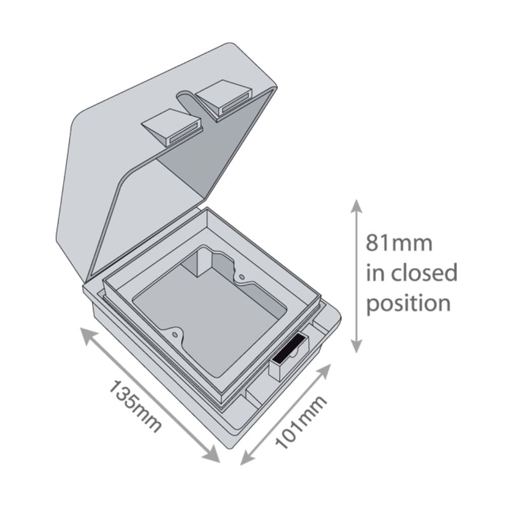 IP65 Heavy-Duty Outdoor Universal Accessory Box – 1G / 2G / Dual (Empty, Socket, USB & RCD Variants)