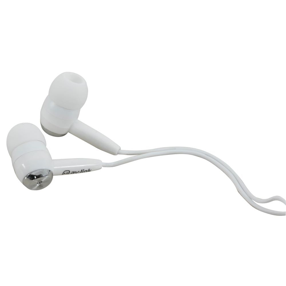 In-Ear Stereo Earphones with Silicone Earbuds & 3.5mm Jack – White