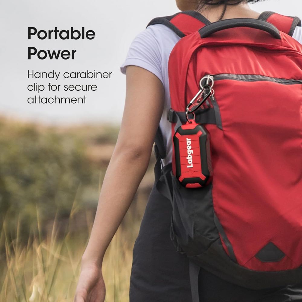 Labgear Waterproof Rugged Portable Fast-Charging USB Power Bank – 10,000mAh, QC 3.0, IP67-Rated