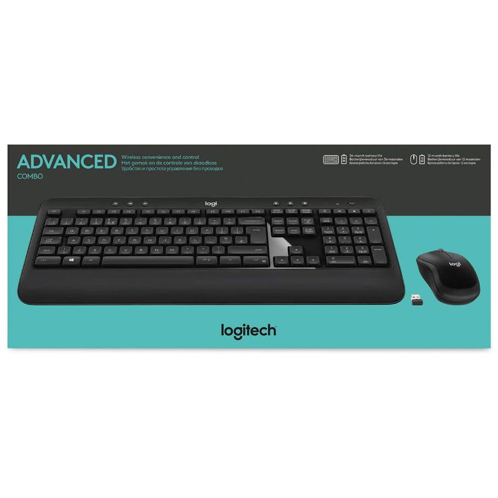 Logitech Advanced Combo Wireless Keyboard & Mouse Multimedia Deskset (UK Layout)