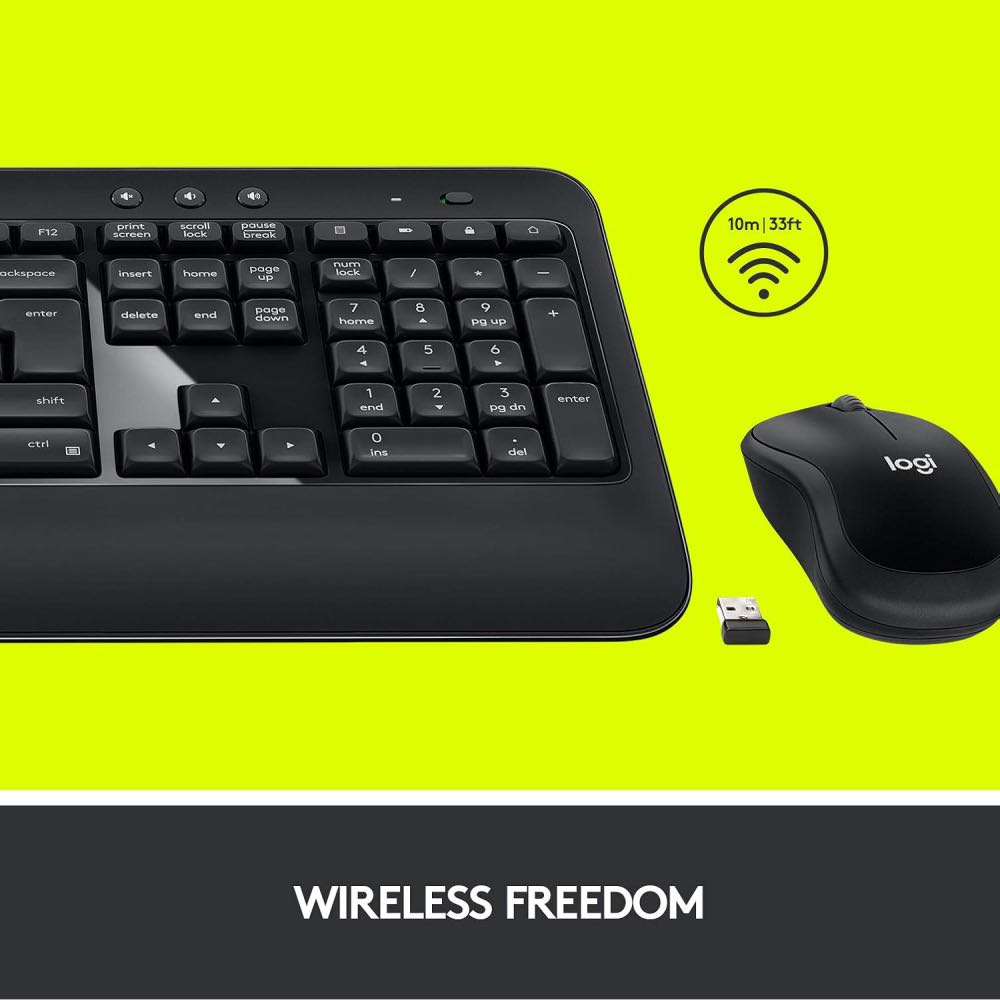 Logitech Advanced Combo Wireless Keyboard & Mouse Multimedia Deskset (UK Layout)