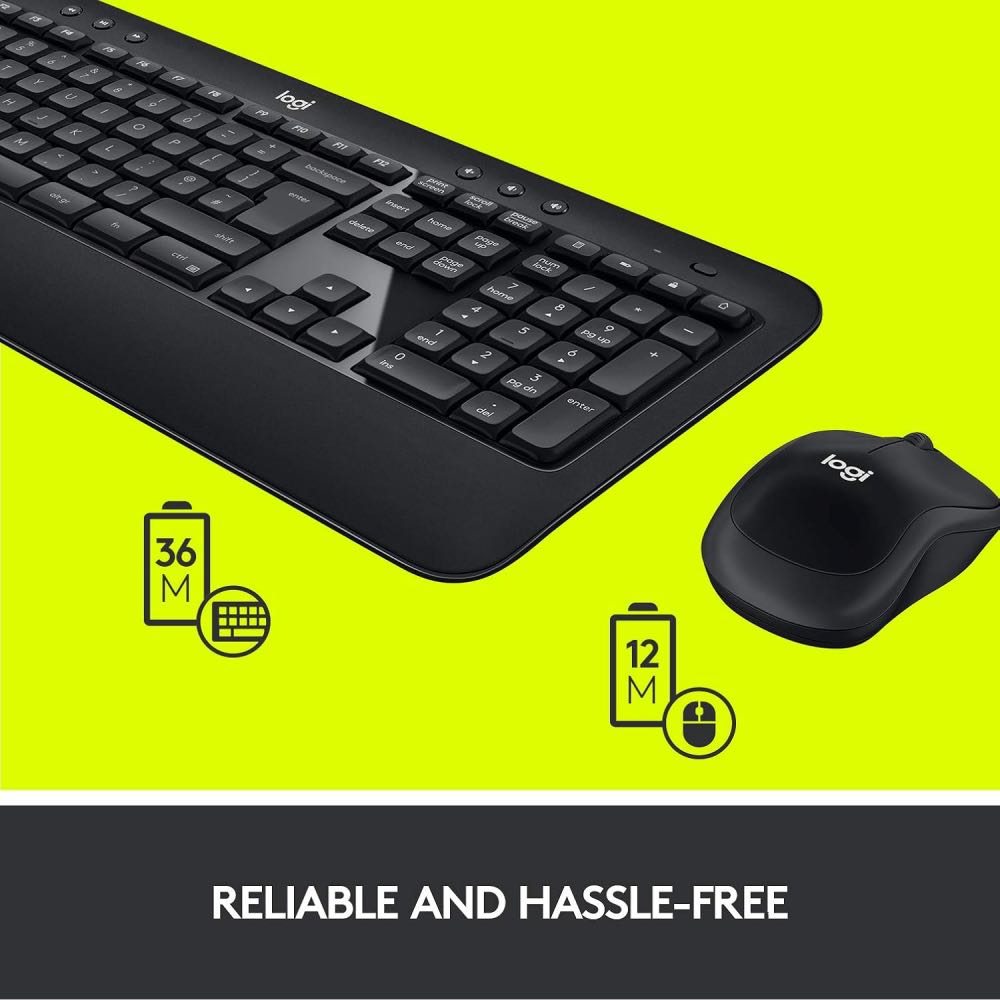 Logitech Advanced Combo Wireless Keyboard & Mouse Multimedia Deskset (UK Layout)