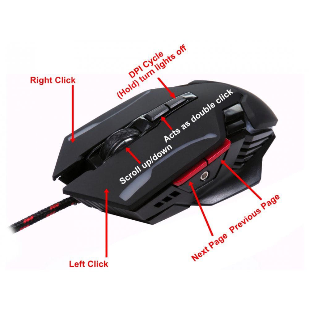 NEWLINK USB 7 Button Gaming Mouse with Adjustable DPI