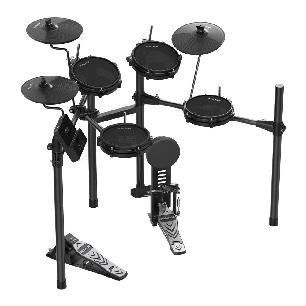 NUX DM-110 Digital Drum Kit with Mesh Heads, USB Interface & Bluetooth Editing