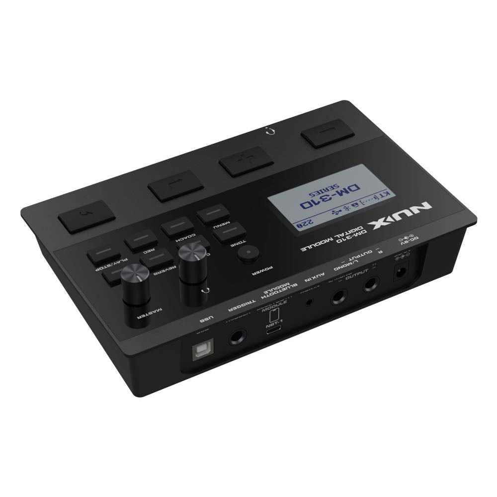 NUX DM-310 Digital Drum Kit with Dual-Zone Mesh Pads, USB Audio & Bluetooth