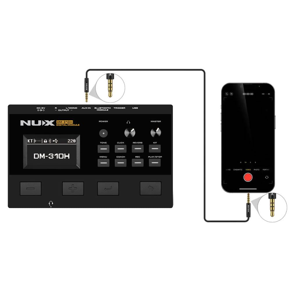 NUX DM-310H Professional Digital Drum Kit with Hi-Hat Stand, Varitone Technology & USB/MIDI Interface