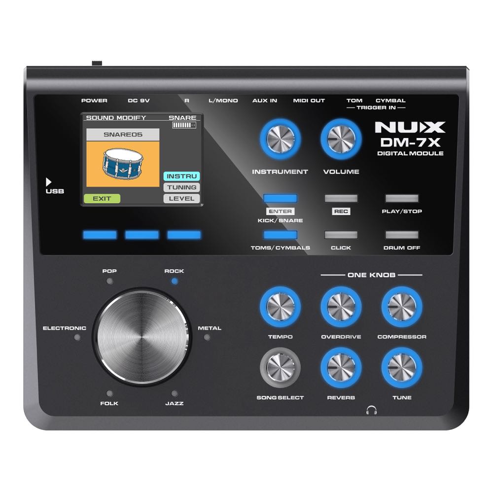 NUX DM-7X Expert Digital Drum Kit with Remo® Heads & Multi-Zone Triggering