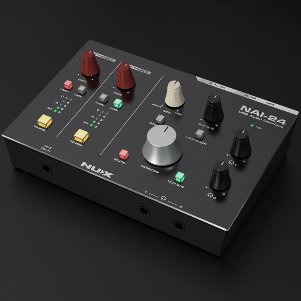 NUX NAI-24 USB-C Audio Interface with Class A Preamps & Cubase LE