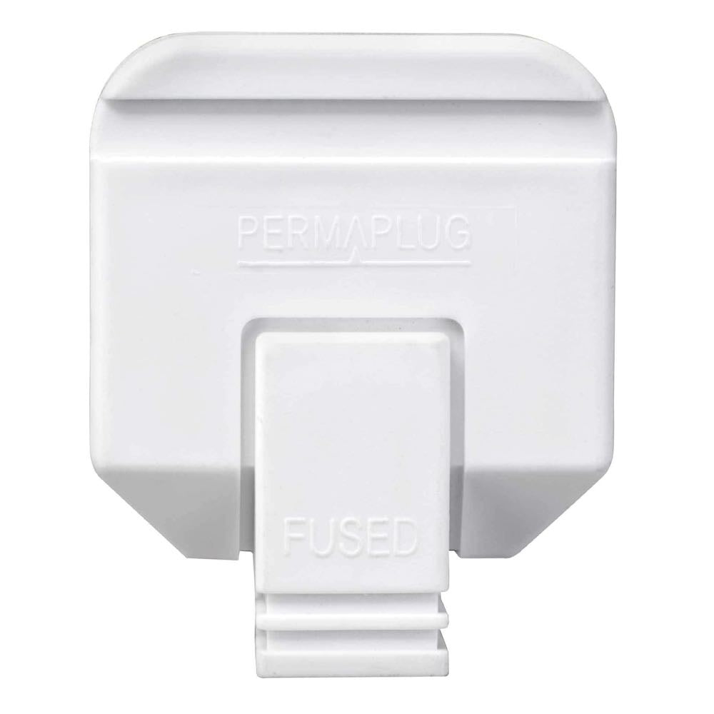 Permaplug 13A 3-Pin Fused Rubber Plug White