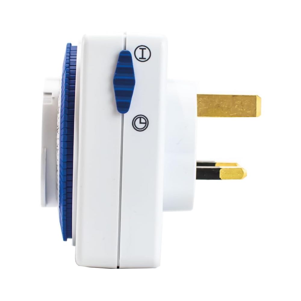 Plug-In 24 Hour Mechanical Timer Switch with Dual 13A Sockets