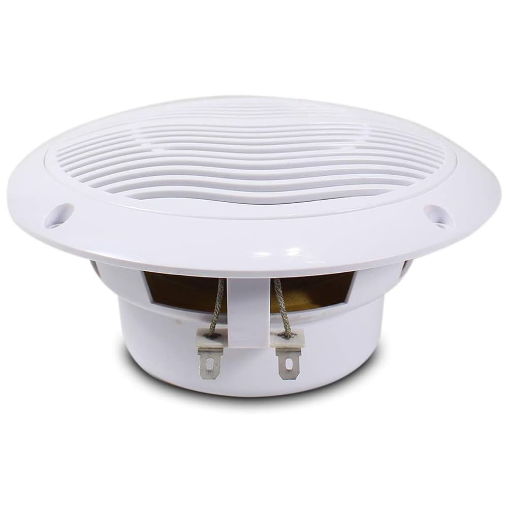 White 5.25" Ceiling Speakers with Tweeters for Bathrooms Kitchens Wetrooms