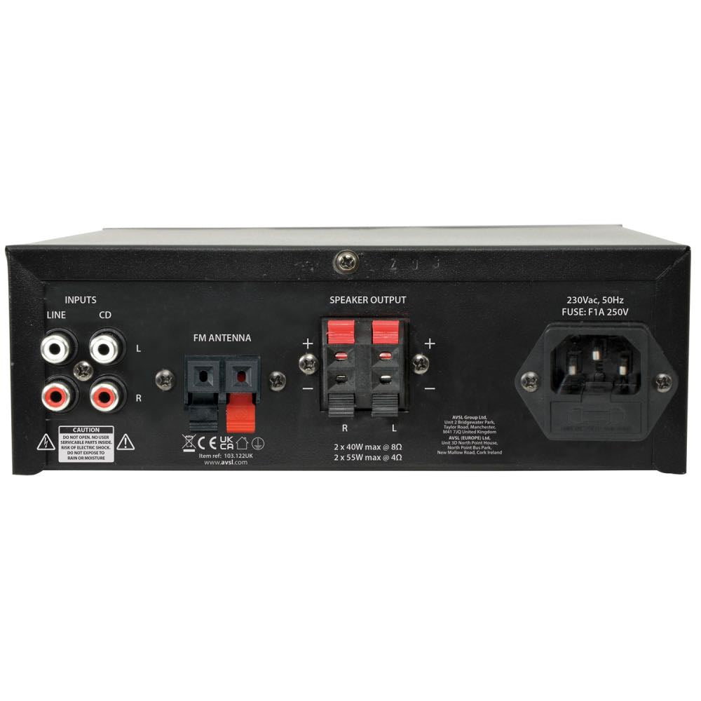 Stereo Audio Amplifier with Bluetooth and Media Player