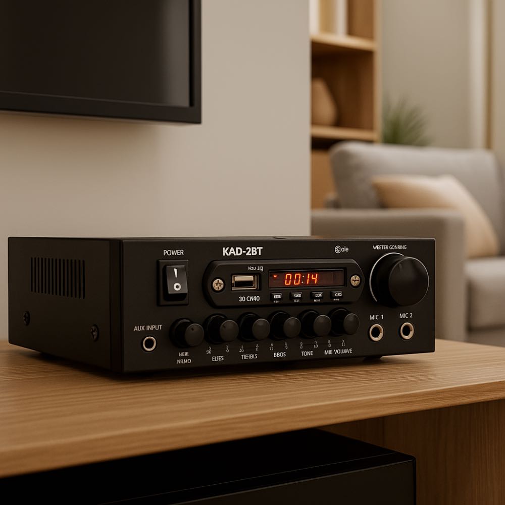 QTX Digital Stereo Amplifier with Bluetooth and Media Player Connectivity