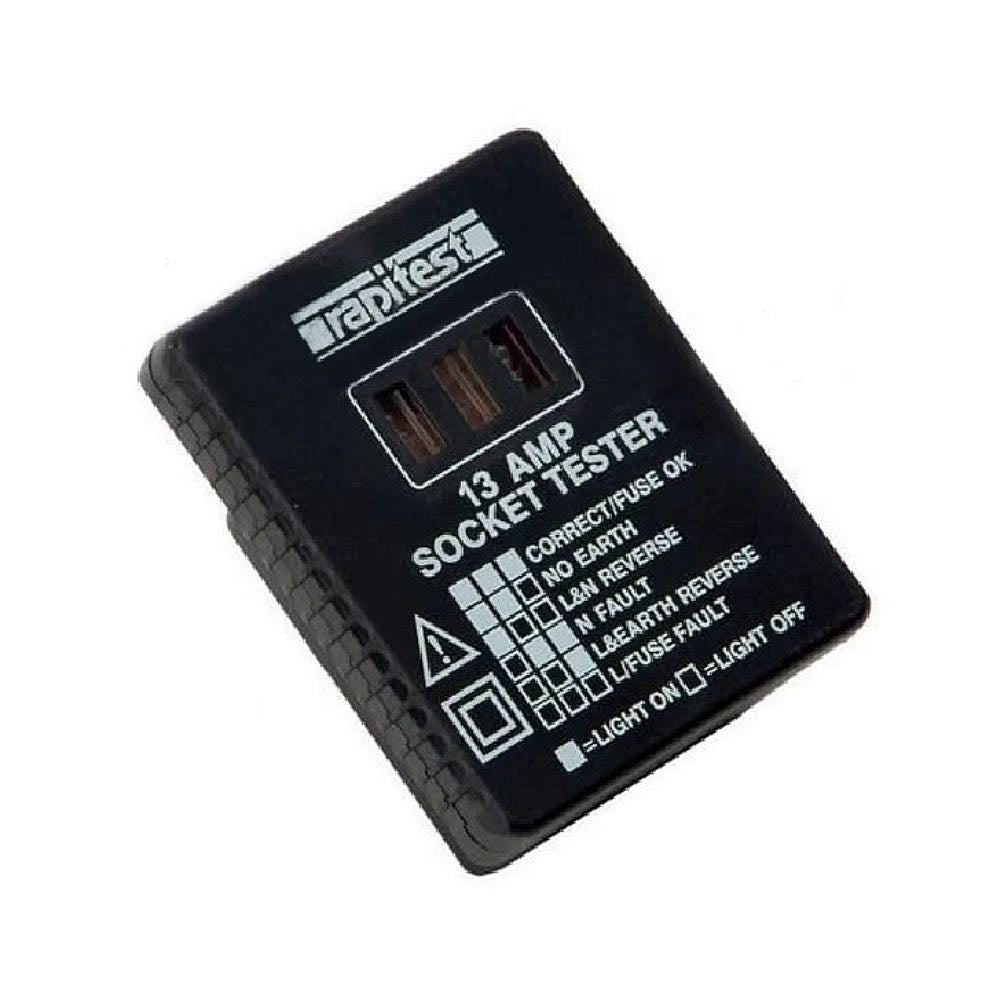 Rapitest 13A Mains Plug-In Socket Tester – Fault Detection Indicator