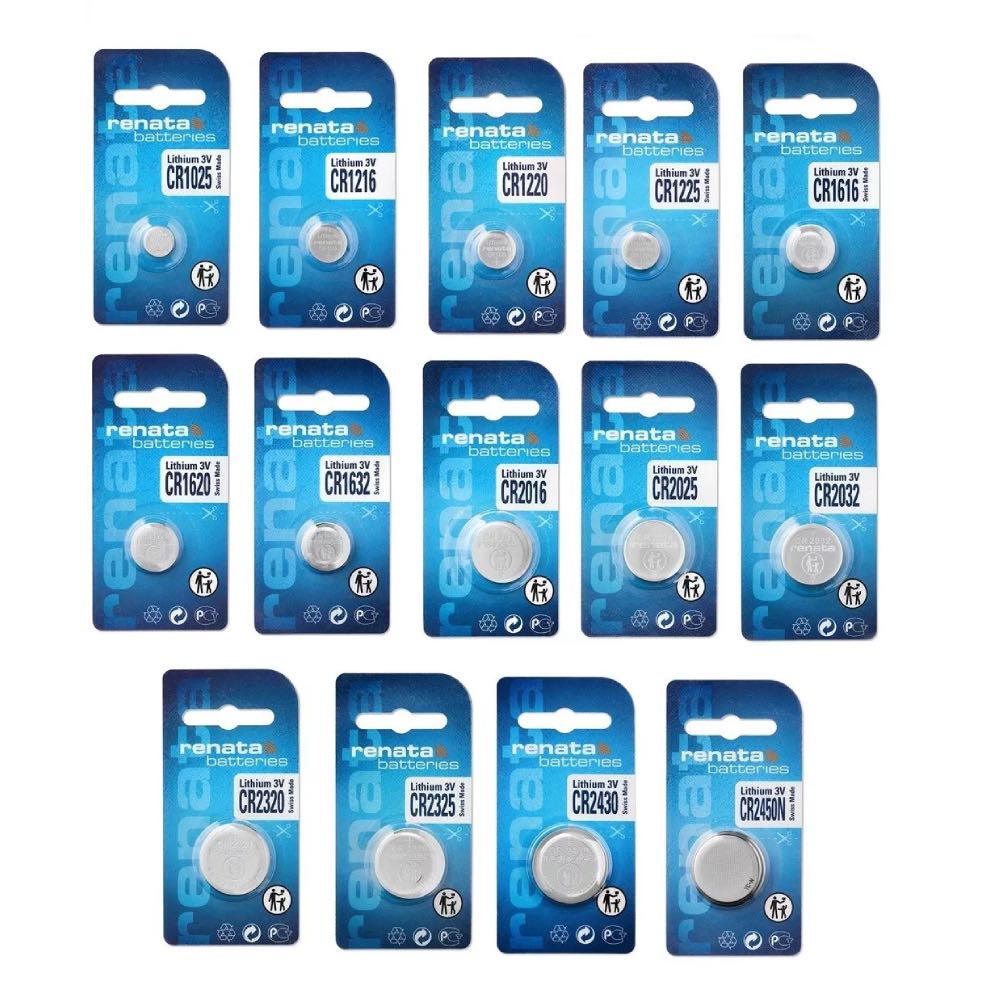 Renata 3V Lithium Coin Cell Batteries – Swiss Made – All Sizes Available