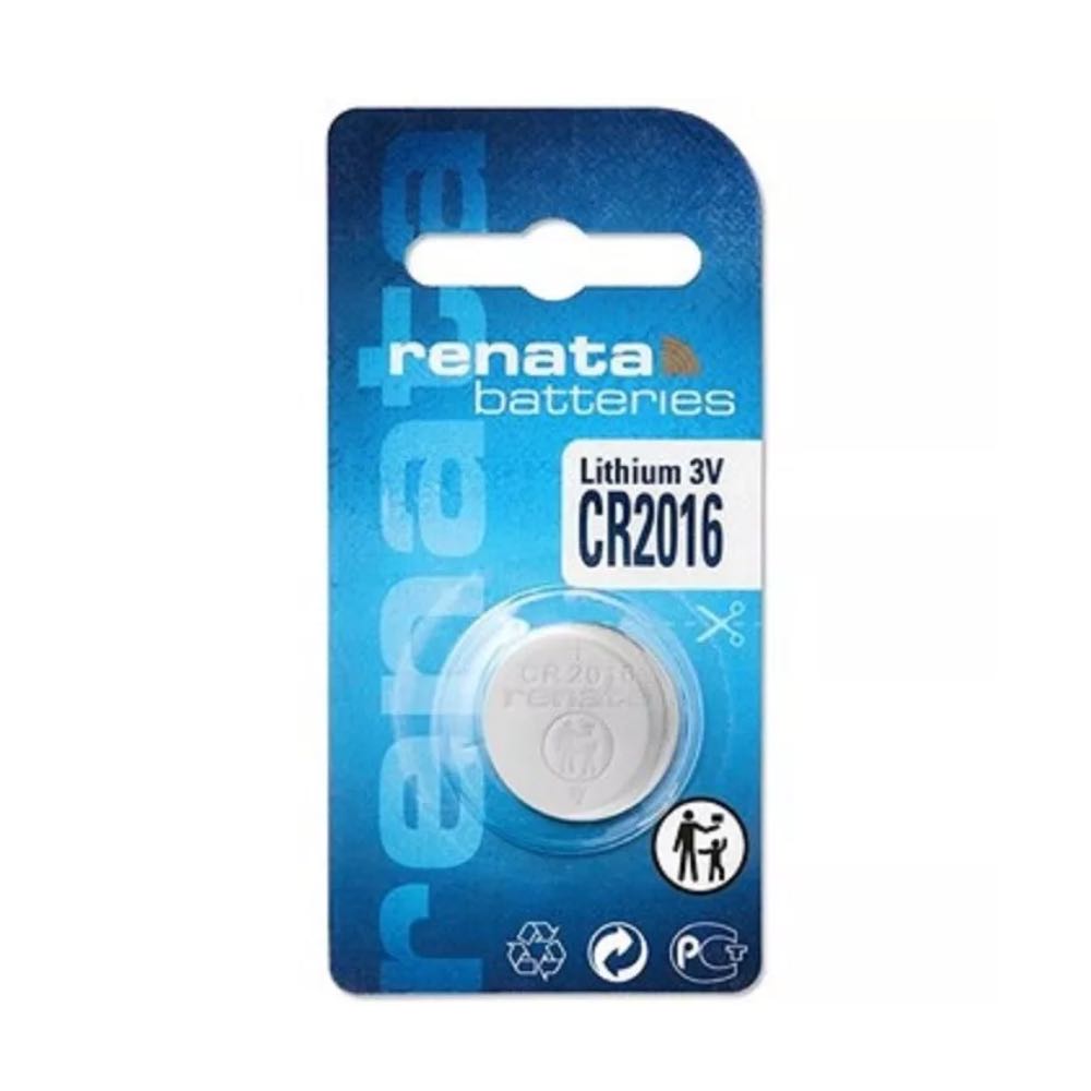 Renata CR2016 3V Lithium Coin Cell Battery – Swiss Made – Pack of 1