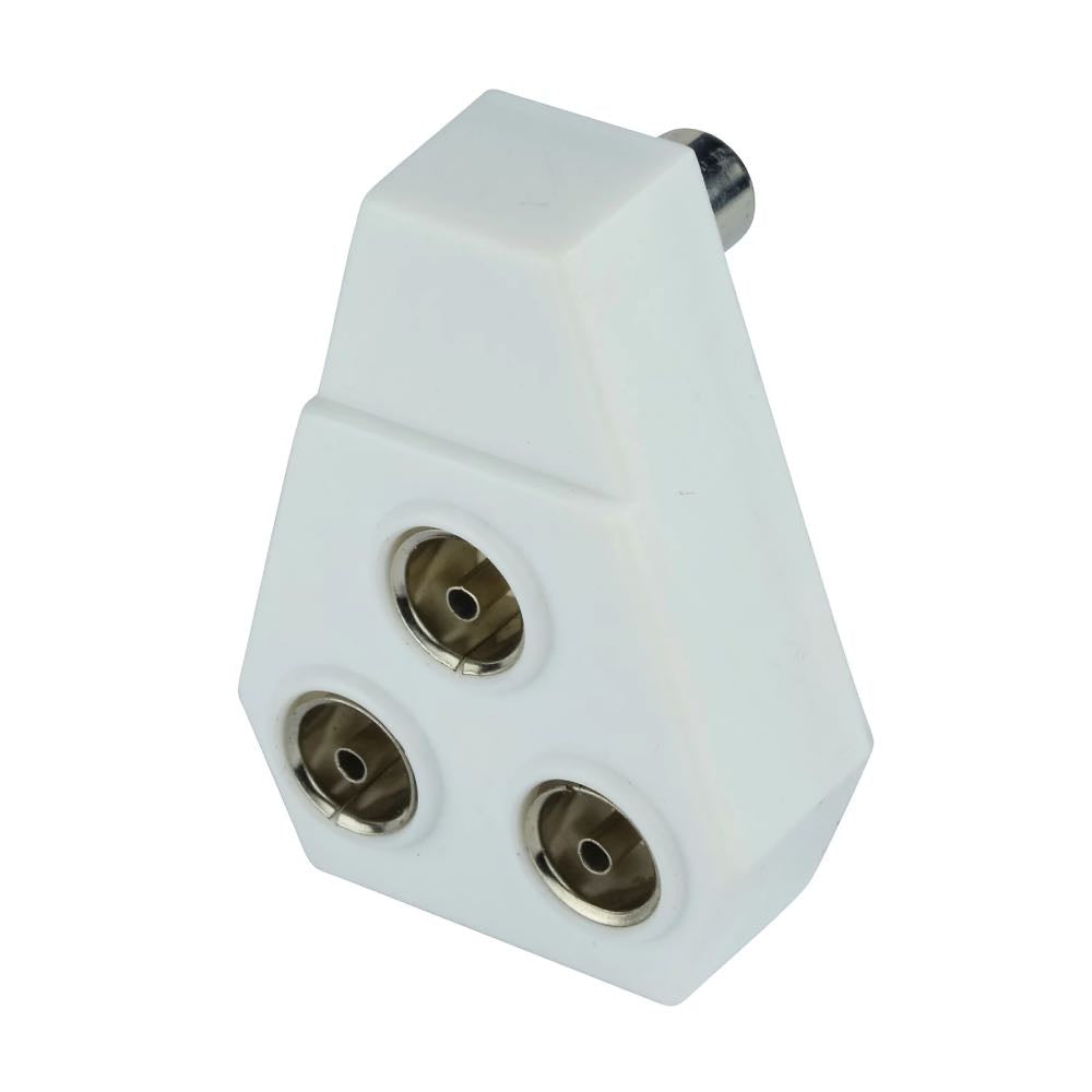 Right Angle TV Coaxial Aerial Plug-In Splitter – Available in 2-Way or 3-Way
