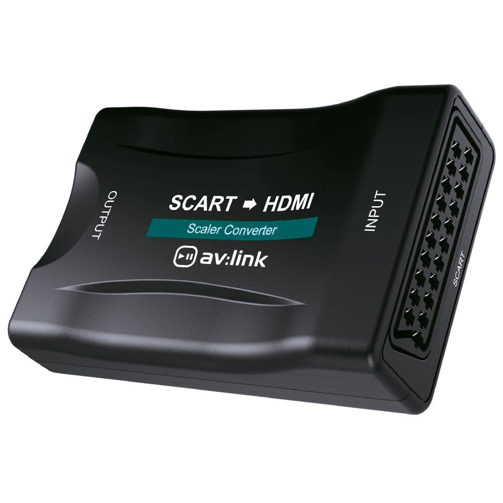 SCART to HDMI Converter Unit – 1080p Upscaler with USB Power – Retro AV to Modern TV