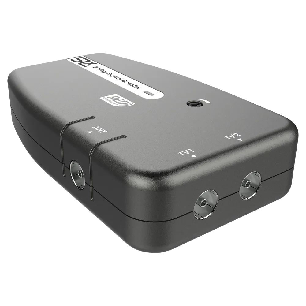 5G Compatible 2 Way Signal Booster Aerial Amplifier Distributes HD TV, Freeview, DAB, FM Signals