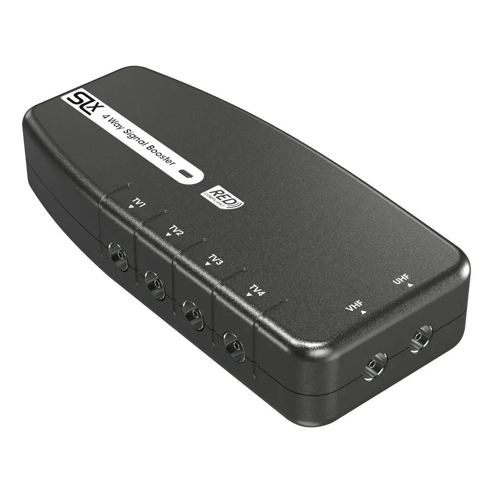 SLx 5G 4 Way Aerial Amplifier – Multi-Room Signal Booster with 2 Inputs