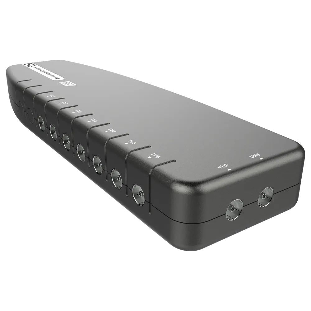 5G Compatible 6 Way Signal Booster Aerial Amplifier Distributes HD TV, Freeview, DAB, FM Signals