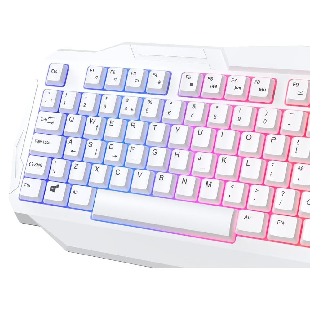 Scorpion CiT 4-in-1 PC Gaming Bundle – Keyboard, Mouse, Headset & Mousemat (White)