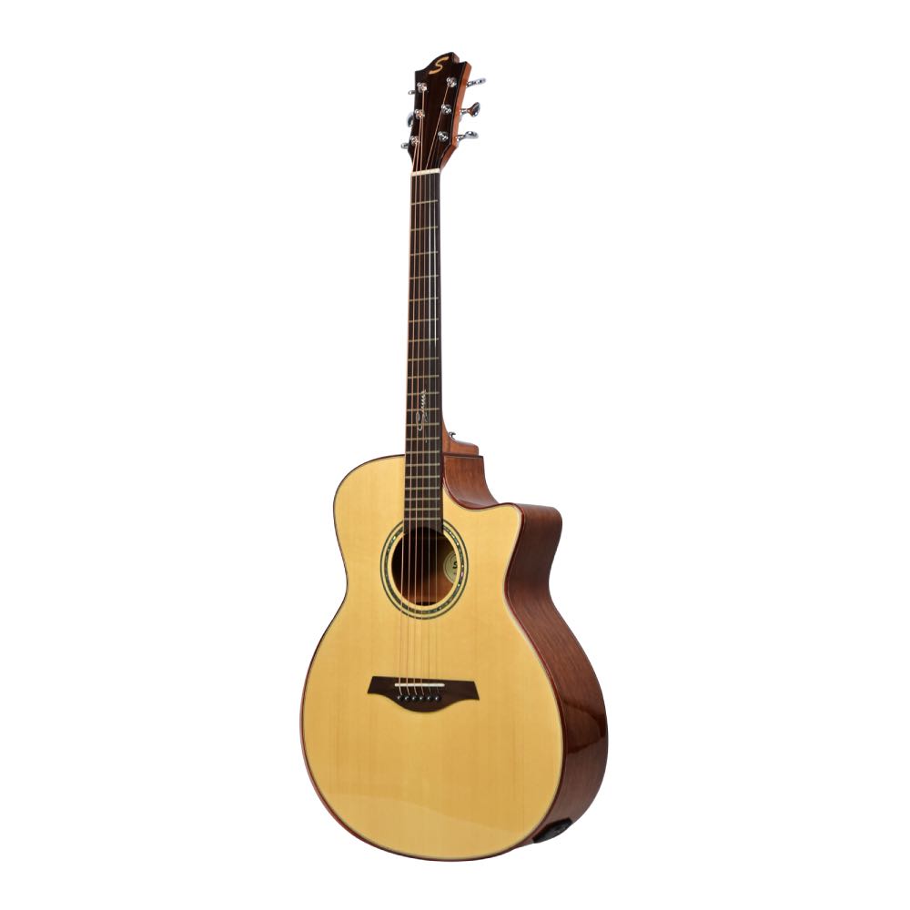 Sevinia Signature Series Grand Auditorium Electro-Acoustic Guitar – All-Solid Wood + Bag & Strap