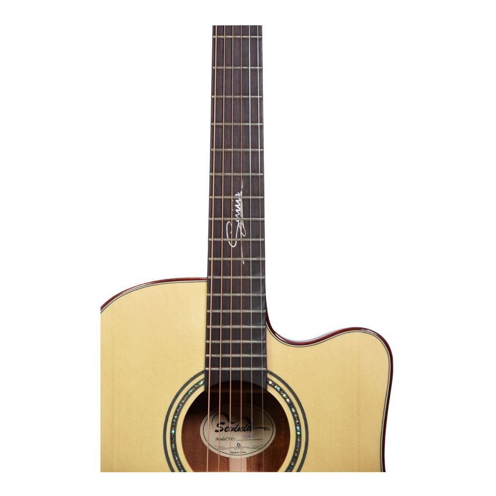 Sevinia Signature Series Western Electro-Acoustic Guitar – All-Solid Wood + Bag & Strap
