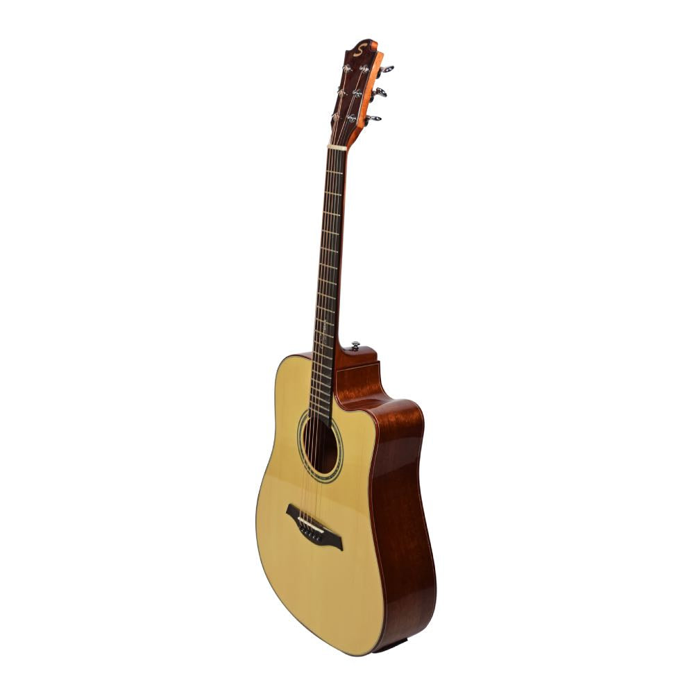 Sevinia Signature Series Western Electro-Acoustic Guitar – All-Solid Wood + Bag & Strap