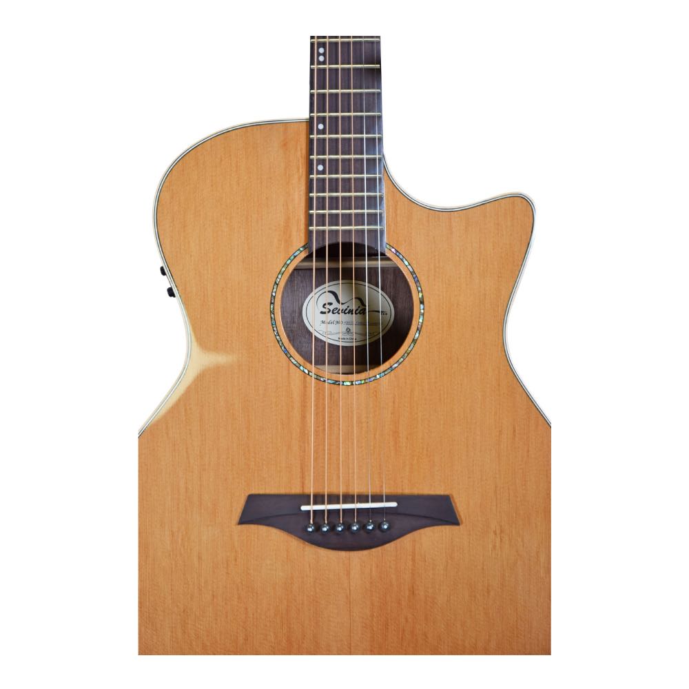 Sevinia Solid Top Grand Auditorium – Cedar & Rosewood Electro-Acoustic Guitar