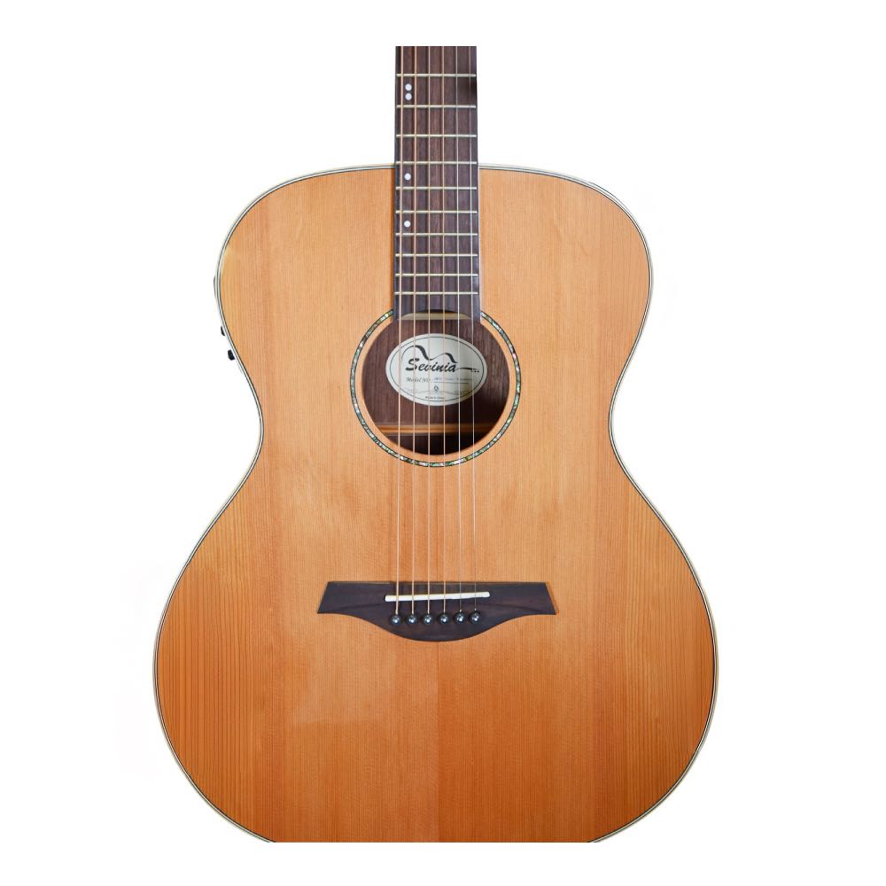 Sevinia Solid Top Orchestra Model – Cedar & Rosewood Electro-Acoustic Guitar