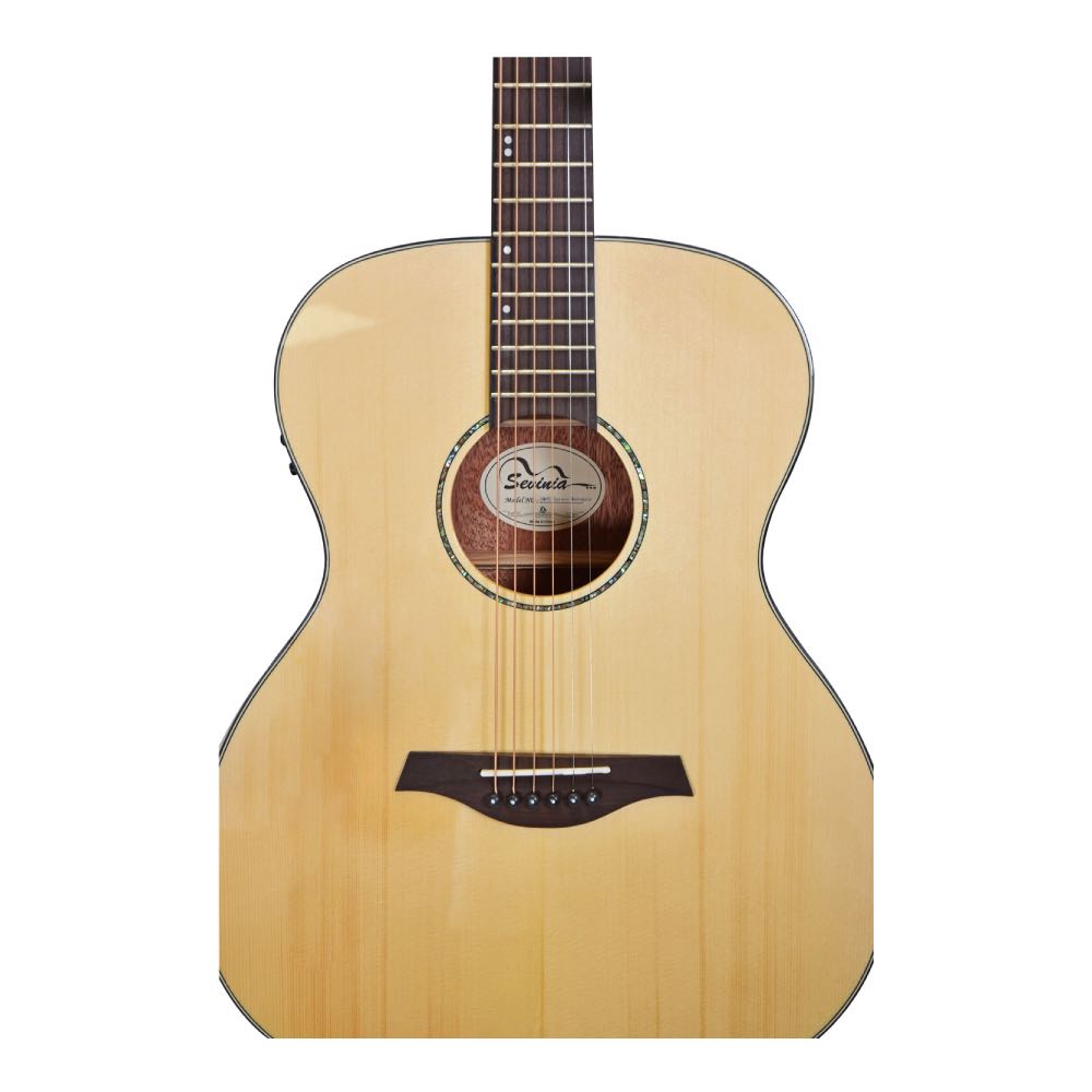 Sevinia Solid Top Orchestra Model – Spruce & Mahogany Electro-Acoustic Guitar