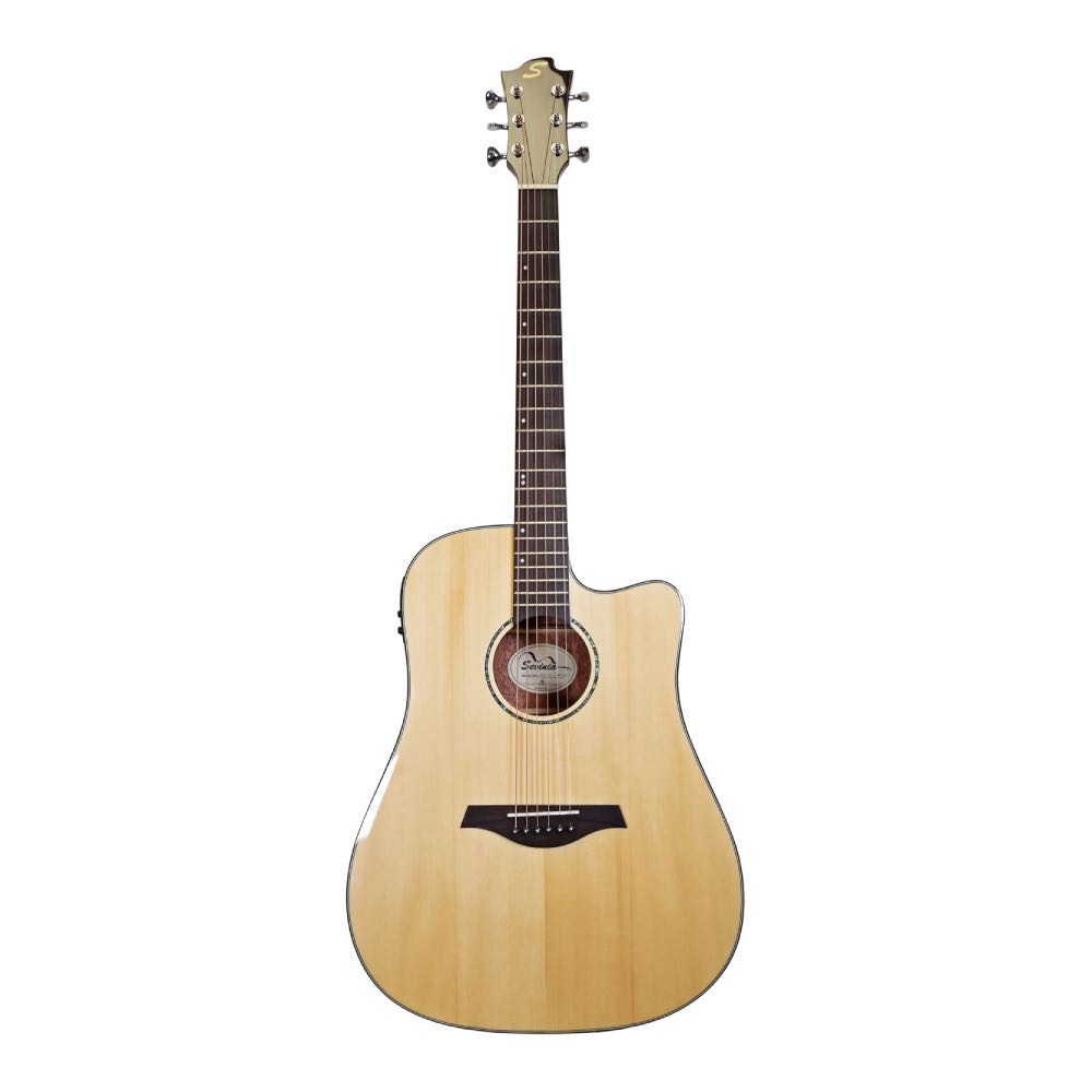 Sevinia Solid Electro Acoustic Guitar Western Spruce Mahogany