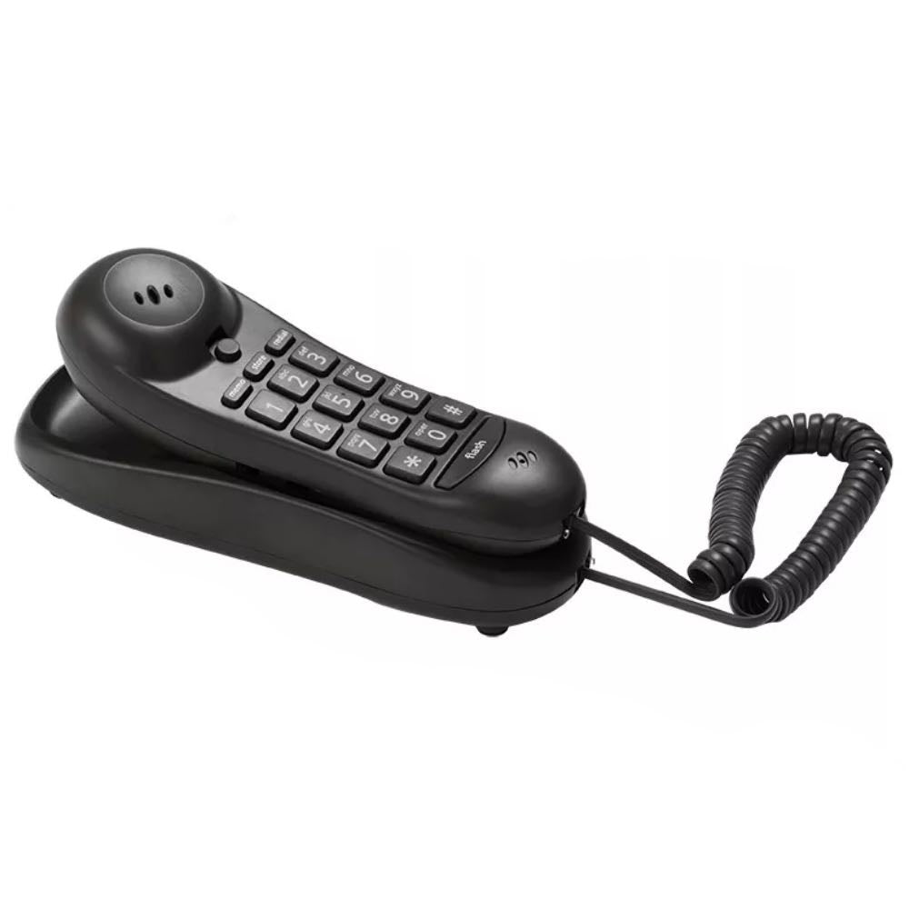 Slimline 2-Piece Corded Telephone Set in Black