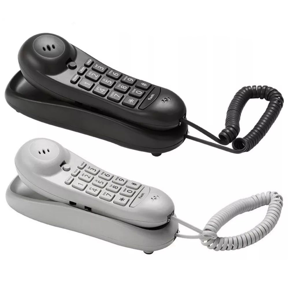 Slimline 2-Piece Corded Telephone Set Available in Black or White