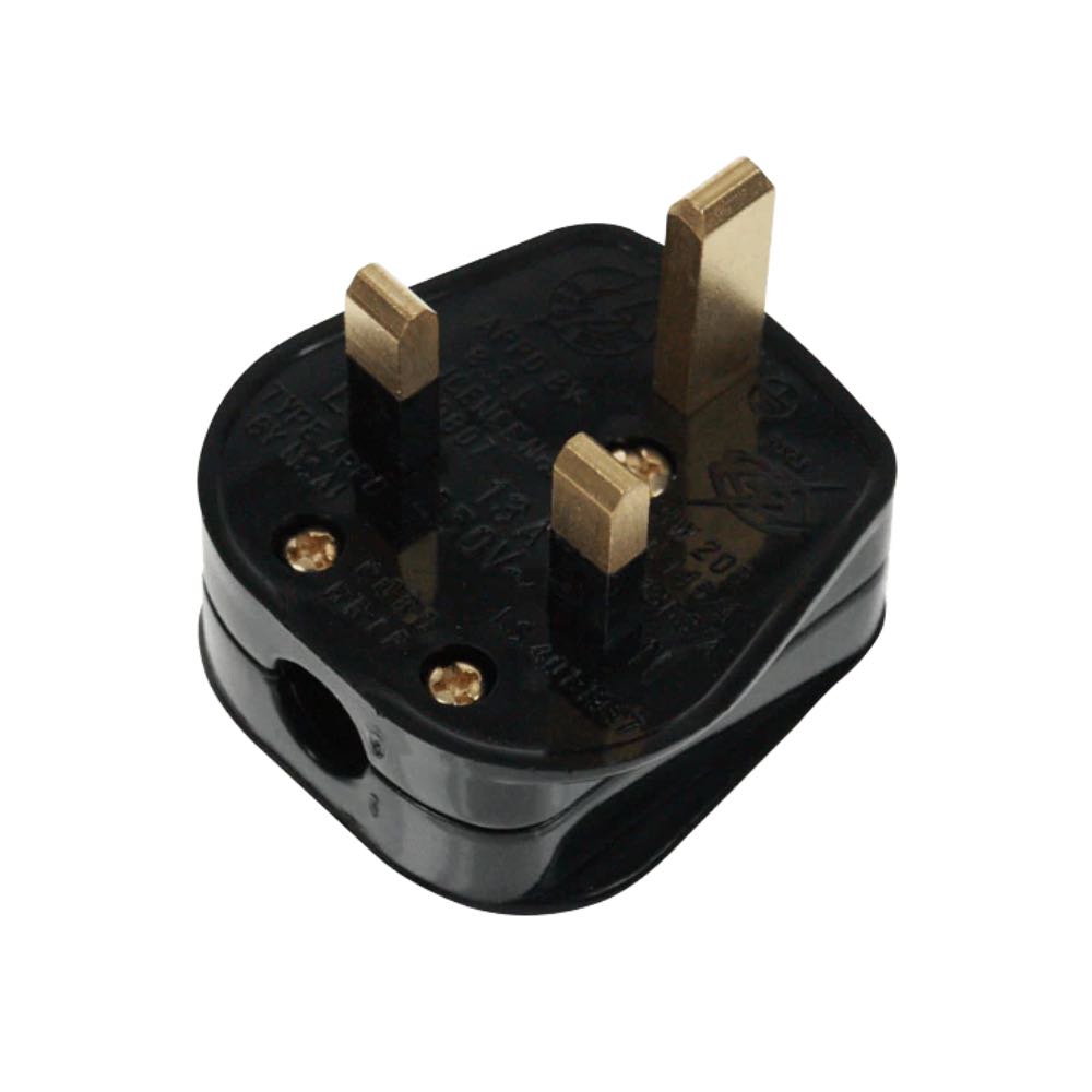 Status 3 pin uk mains plug black price