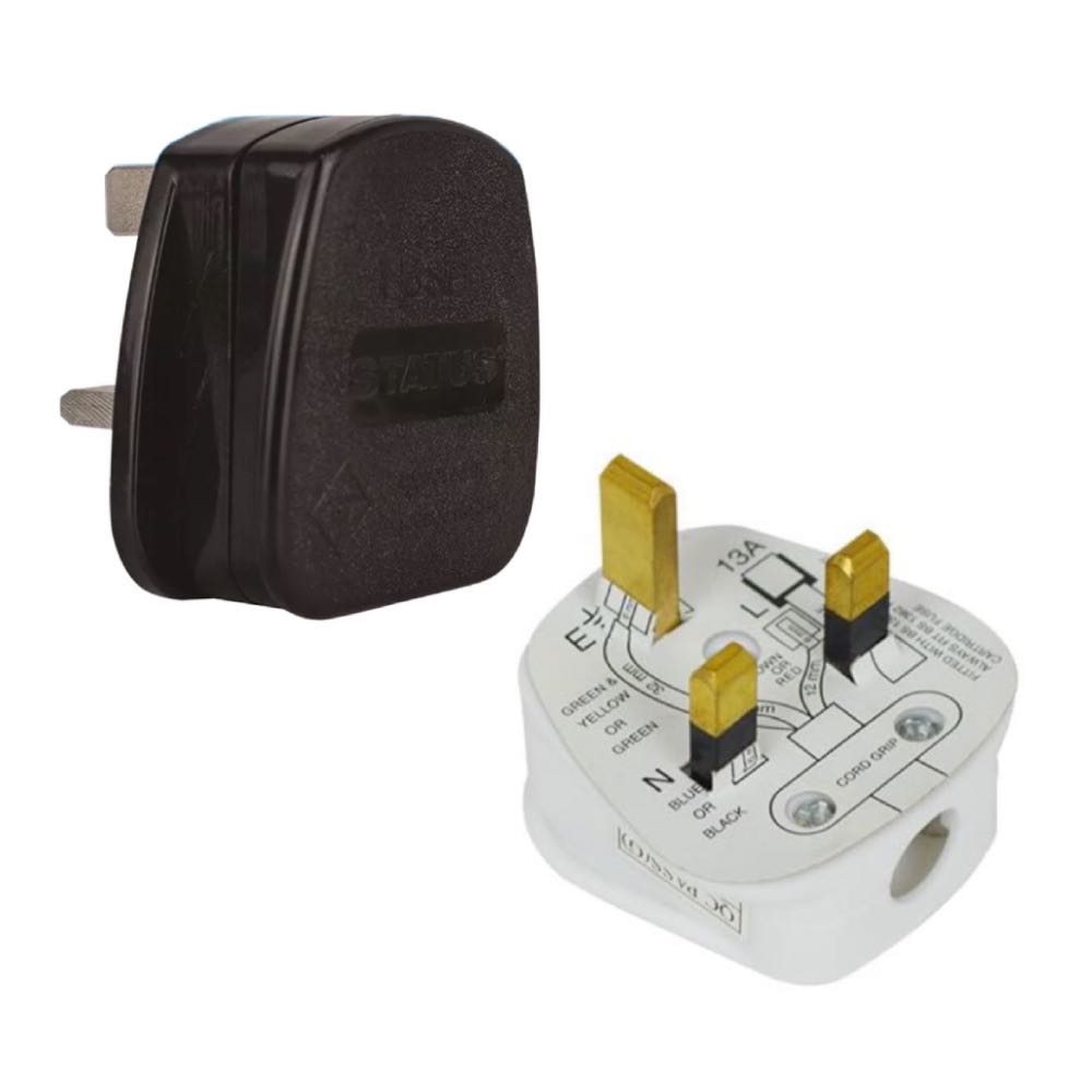 Status 13a 3 pin uk mains plug