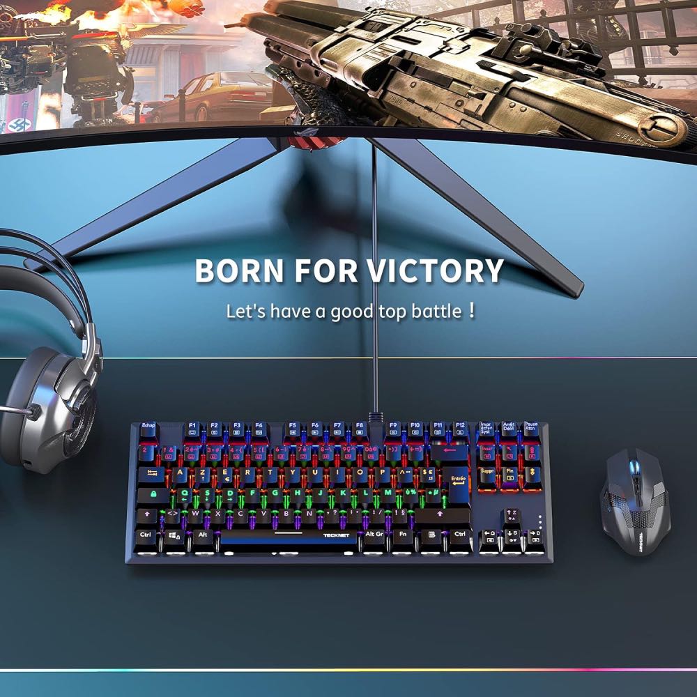 TECKNET Raptor Prime 8-Button Wireless 2.4GHz Optical Gaming Mouse
