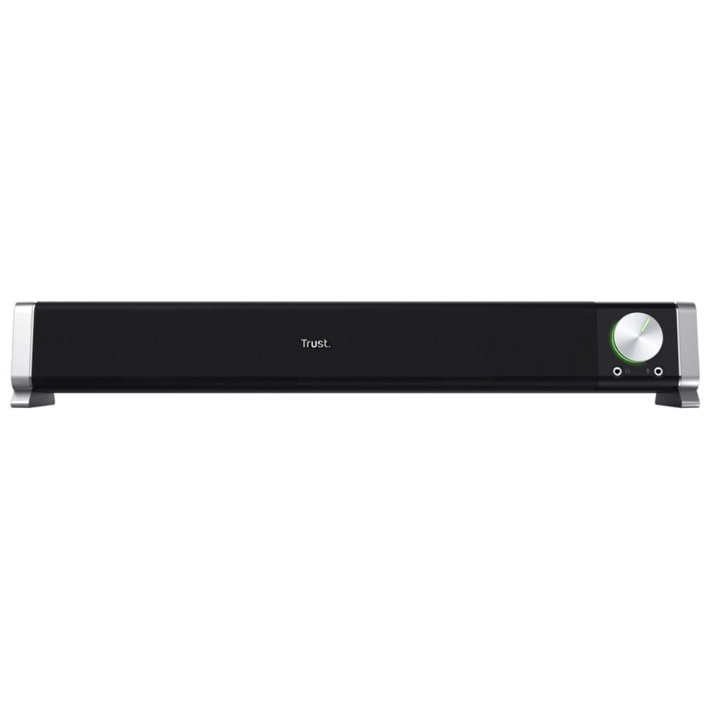 Trust Asto USB Desktop Soundbar for PC & TV with Headphone & Microphone Ports